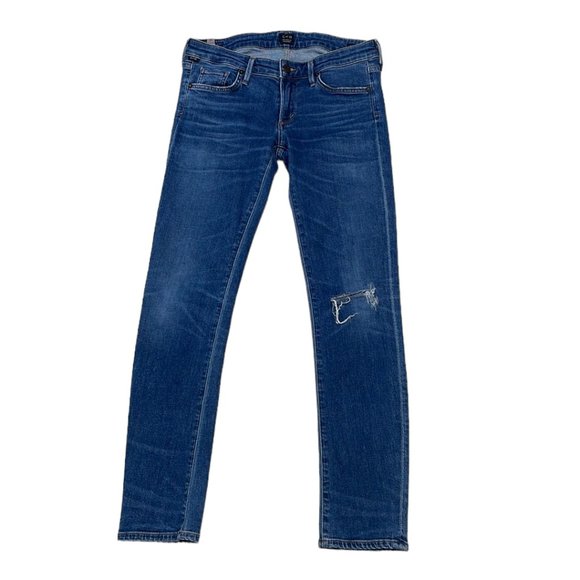 Citizens Of Humanity Denim - Citizens of Humanity Racer Jeans Low Rise Skinny Faded Denim Blue Size 27